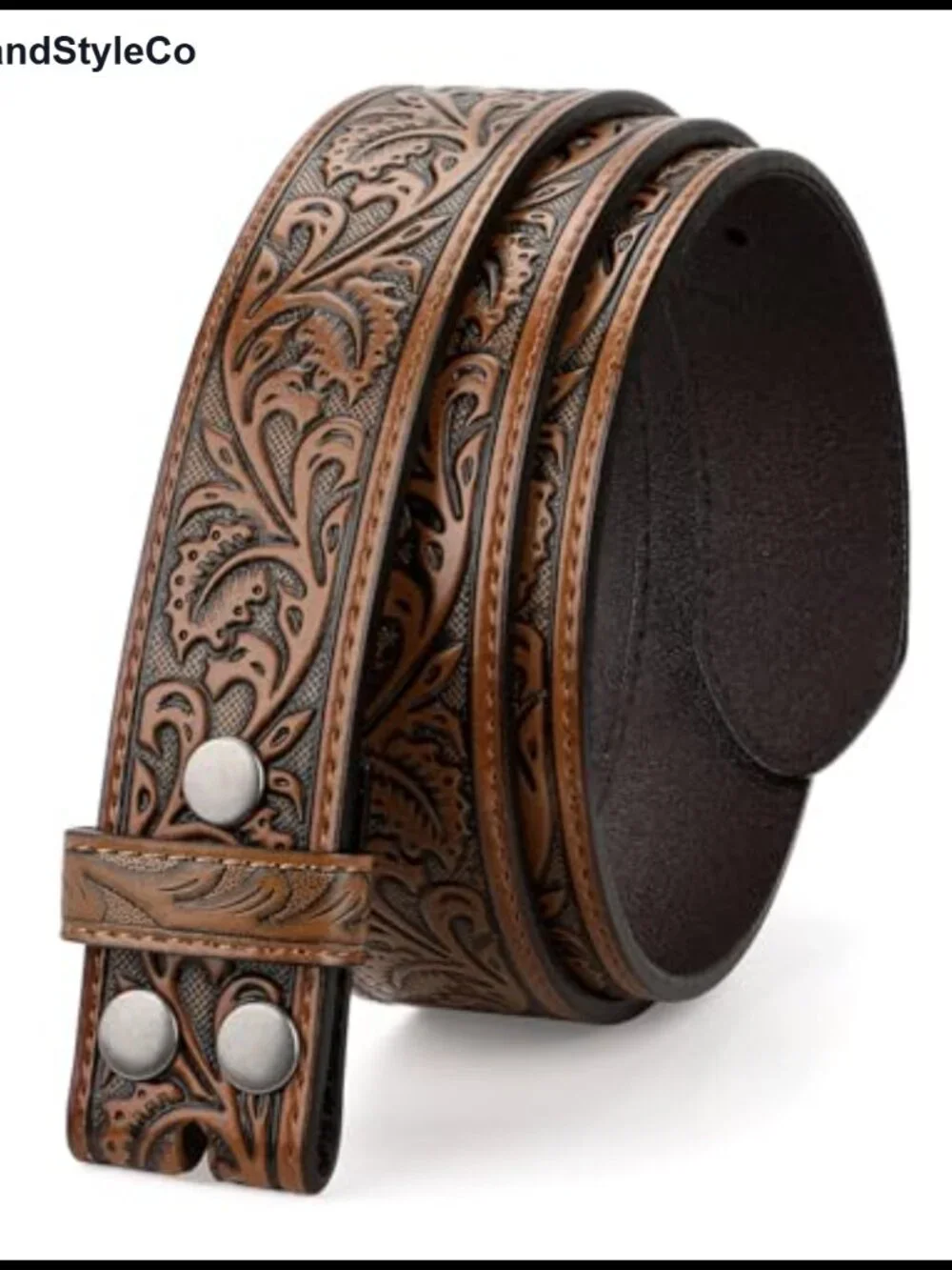 Men's Western Cowboy Leather Belt Strap 1.5